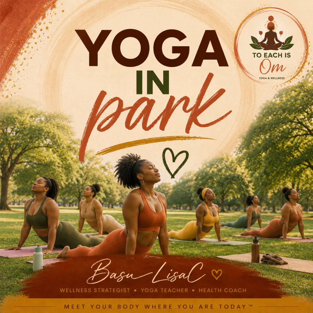 Yoga in the Park with To Each is Om — outdoor community yoga session